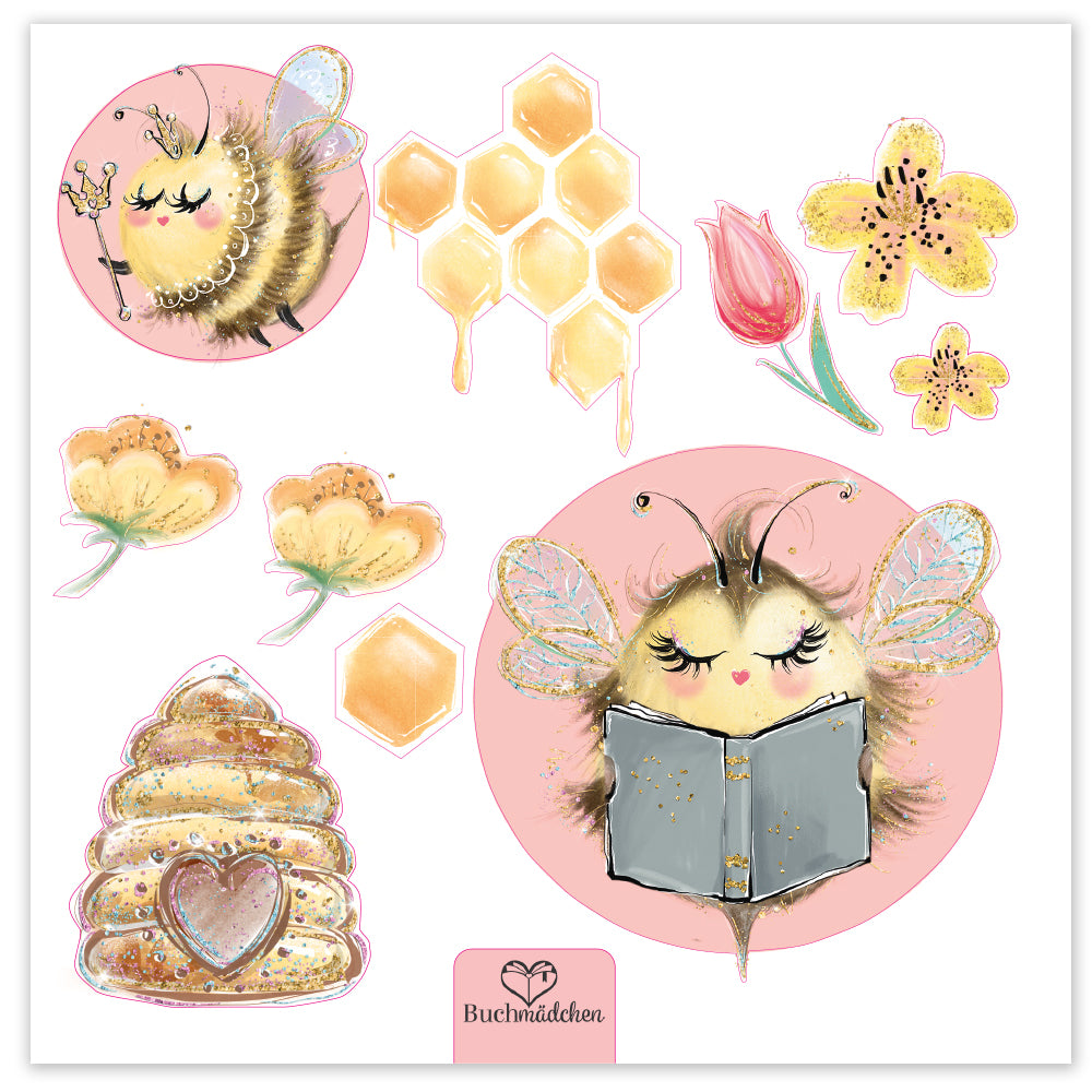 Stickerbogen »Biene«