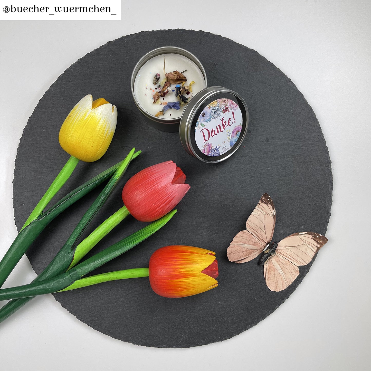 Kerze in Dose »Danke!«