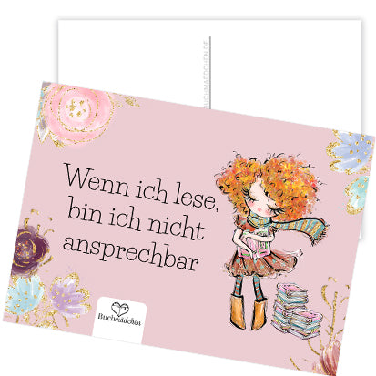 Postkarte »Wenn ich lese«