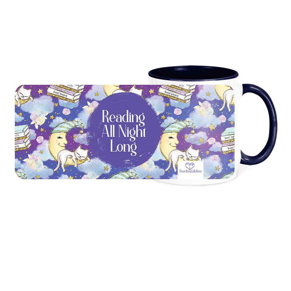 Tasse »Reading all night long«