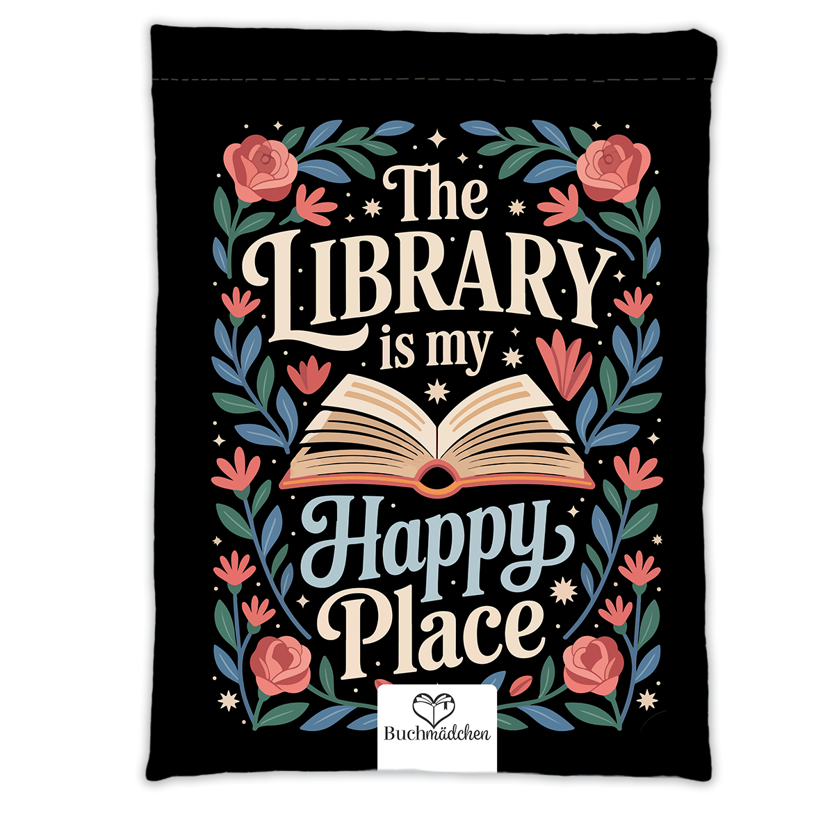 Buchtasche »The Library is my happy place«