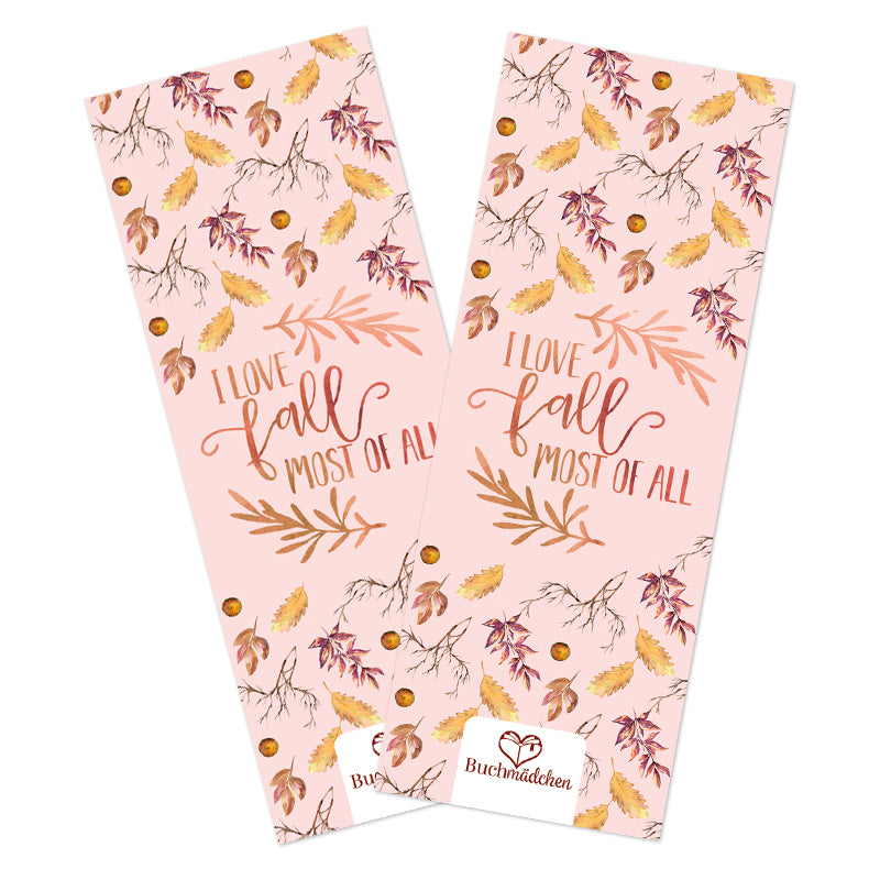 Lesezeichen »I love fall most of all«