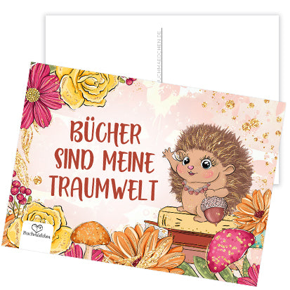 Postkarte »Bücher sind meine Traumwelt«