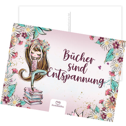Postkarte »Bücher sind Entspannung«