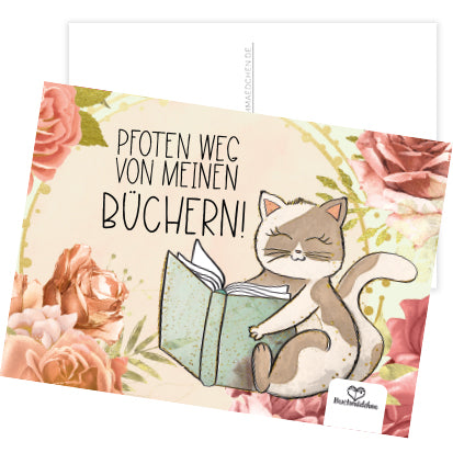 Postkarte »Pfoten weg«