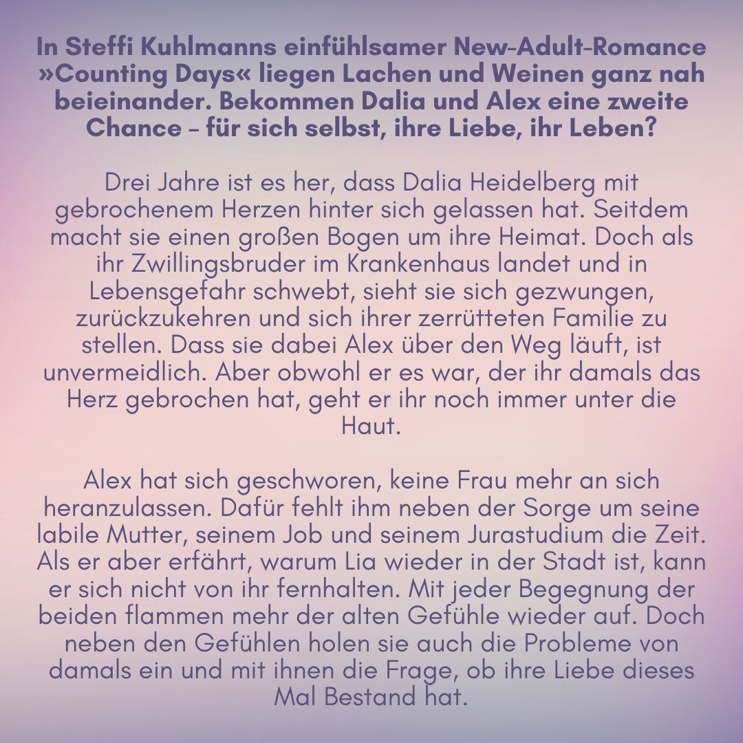 Farbschnittausgabe »Counting Days« [Vorbestellung]