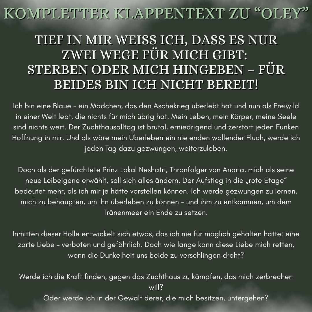 Farbschnittausgabe »Oley – Asche & Tränen (1)« [Sofort]