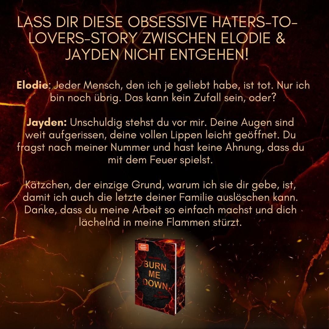 Farbschnittausgabe »Burn Me Down (1)« [Vorbestellung]