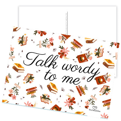 Postkarte »Talk wordy to me«