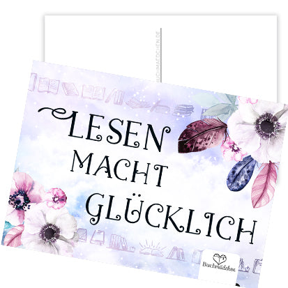 Postkarte »Lesen macht glücklich«