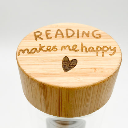 Trinkflasche mit Teesieb »Reading makes me happy«