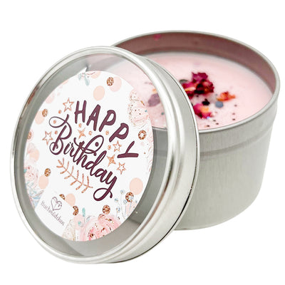 Kerze in Dose »Happy Birthday«