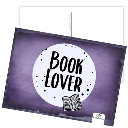 Postkarte »Booklover lila«