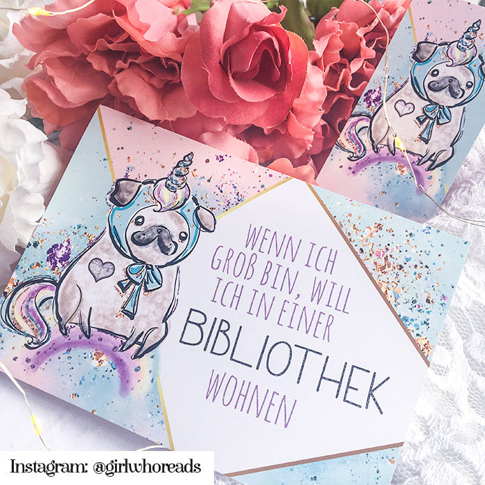 Glitzer Postkarte »Wenn ich groß bin ...«