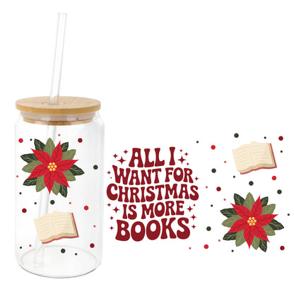 Glastumbler »Christmas Books«