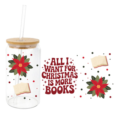Glastumbler »Christmas Books«