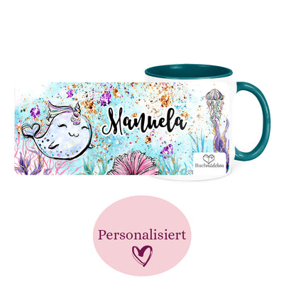 [Personalisiert] Tasse »Narwhale«
