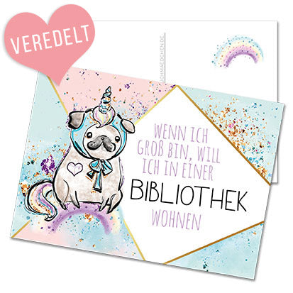 Glitzer Postkarte »Wenn ich groß bin ...«