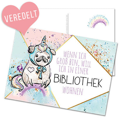 Glitzer Postkarte »Wenn ich groß bin ...«