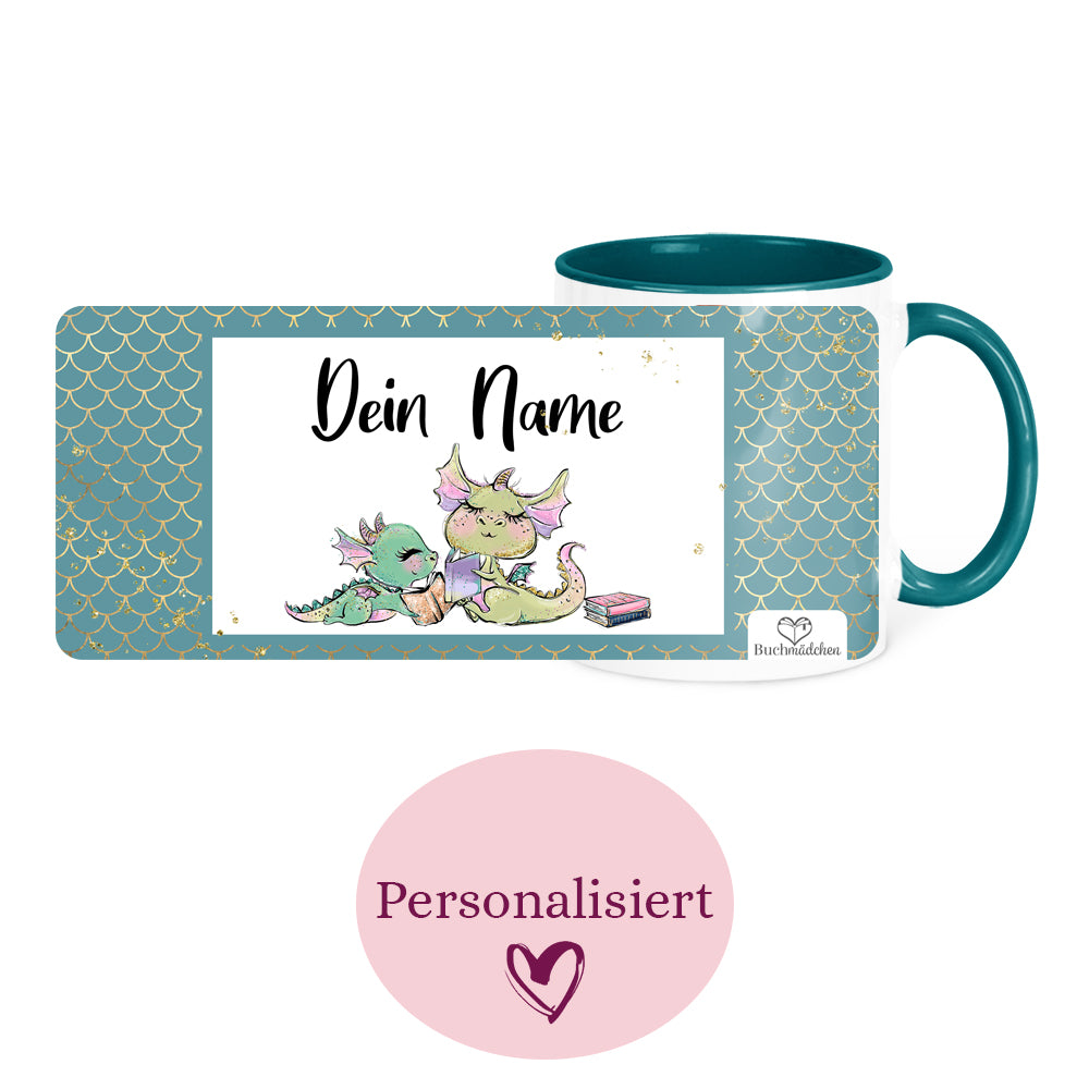 [Personalisiert] Tasse »Lesedrachen«