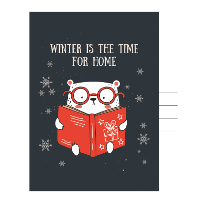 Postkarte »Winter is the time«