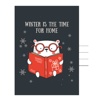 Postkarte »Winter is the time«