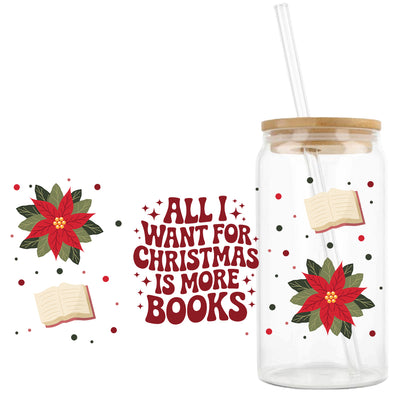 Glastumbler »Christmas Books«