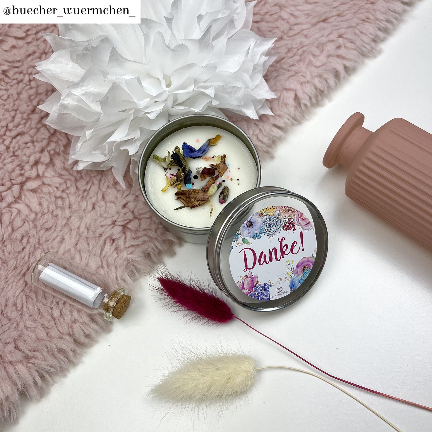 Kerze in Dose »Danke!«