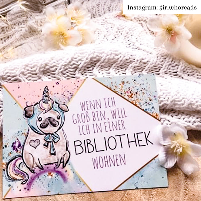 Glitzer Postkarte »Wenn ich groß bin ...«