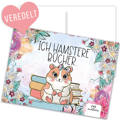 Glitzer-Postkarte »Hamster«