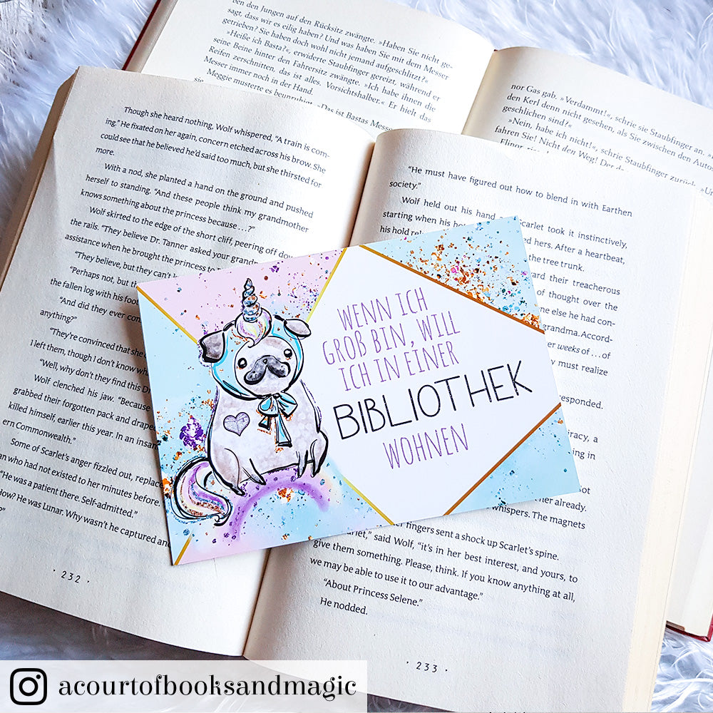 Glitzer Postkarte »Wenn ich groß bin ...«