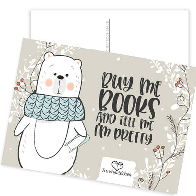Postkarte »Buy Me Books And Tell Me I'm Pretty«
