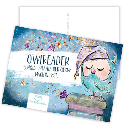 Postkarte »Owlreader«