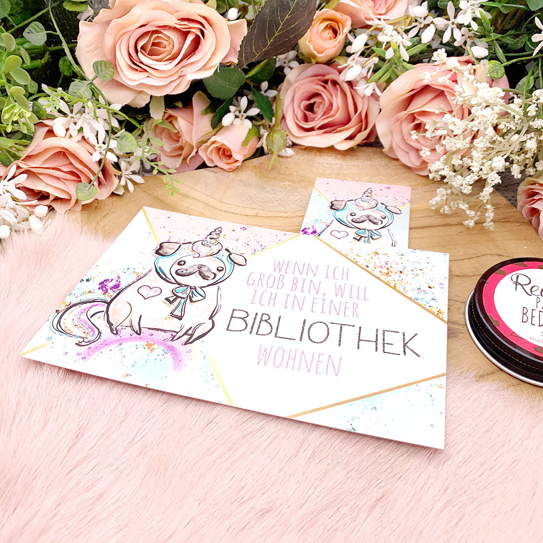 Glitzer Postkarte »Wenn ich groß bin ...«