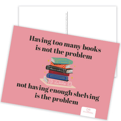Postkarte »Too many books«