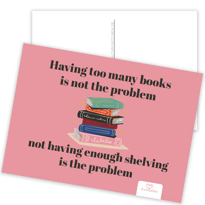 Postkarte »Too many books«