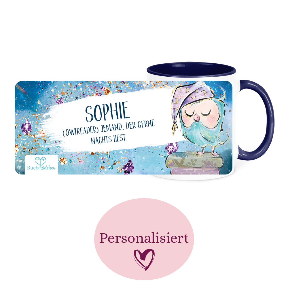 [Personalisiert] Tasse »Owlreader«