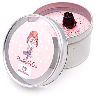 Kerze in Dose »Buchmädchen«