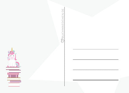 Glitzer Postkarte »Bücher sind das Glitzer in meinem Leben«