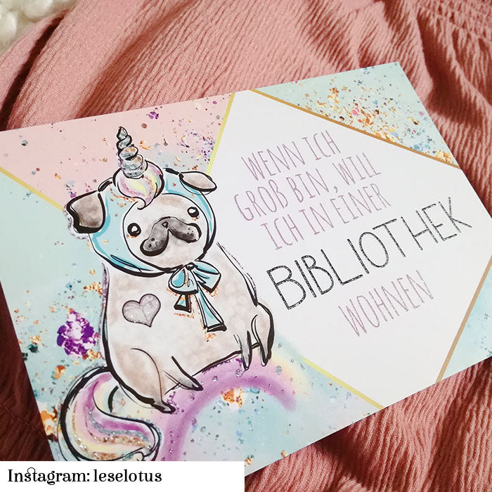 Glitzer Postkarte »Wenn ich groß bin ...«