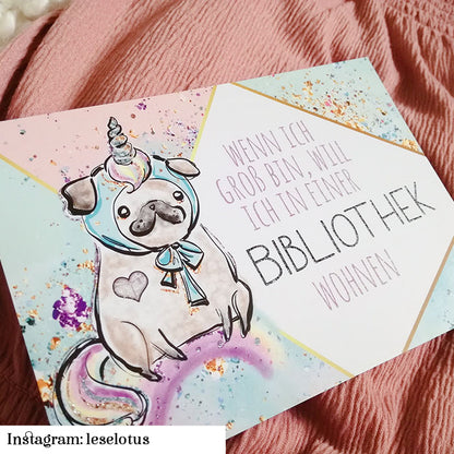 Glitzer Postkarte »Wenn ich groß bin ...«