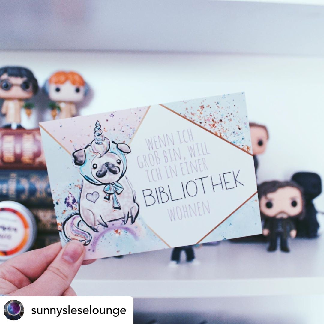 Glitzer Postkarte »Wenn ich groß bin ...«