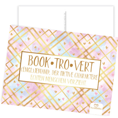 Postkarte »Booktrovert«