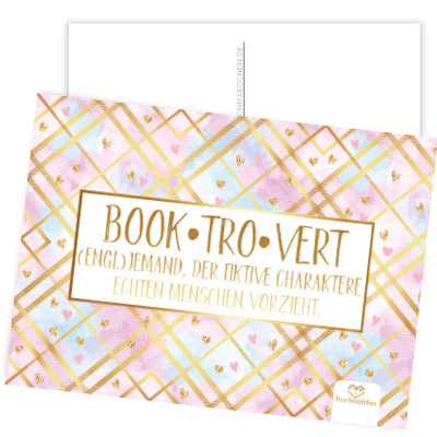 Postkarte »Booktrovert«