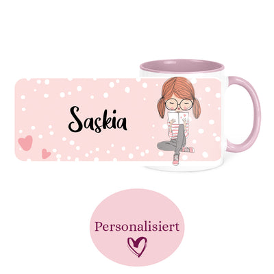 [Personalisiert] Tasse »Buchmädchen«