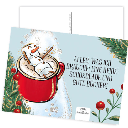 Glitzer Postkarte »Marshmallow«