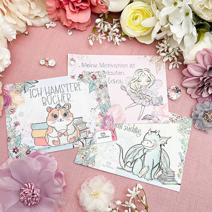 Glitzer-Postkarte »Hamster«