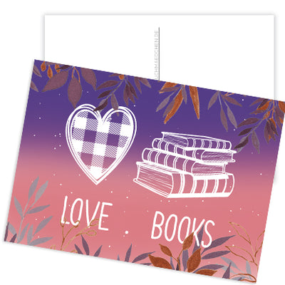 Postkarte »Love. Books.«