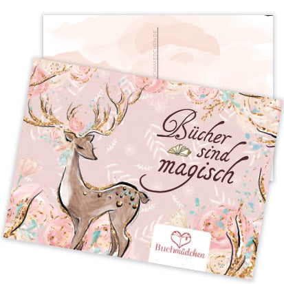 Postkarte »Bücher sind magisch«