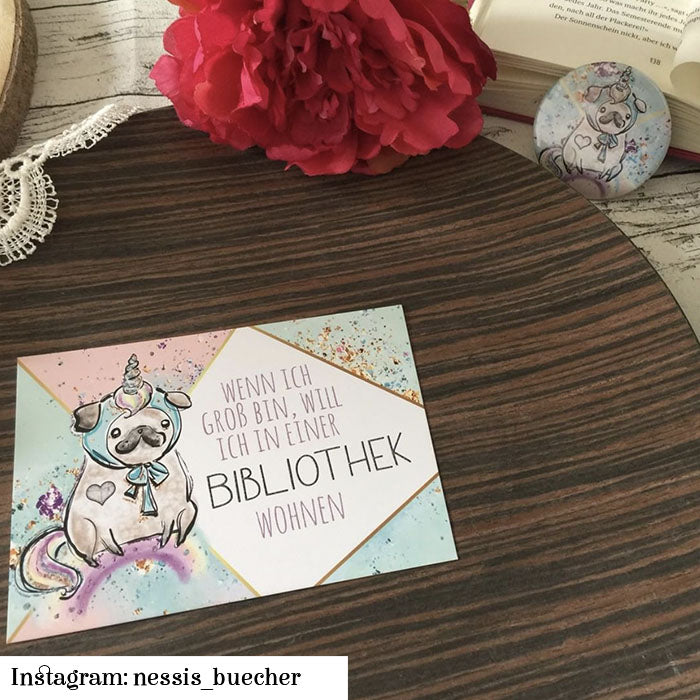 Glitzer Postkarte »Wenn ich groß bin ...«